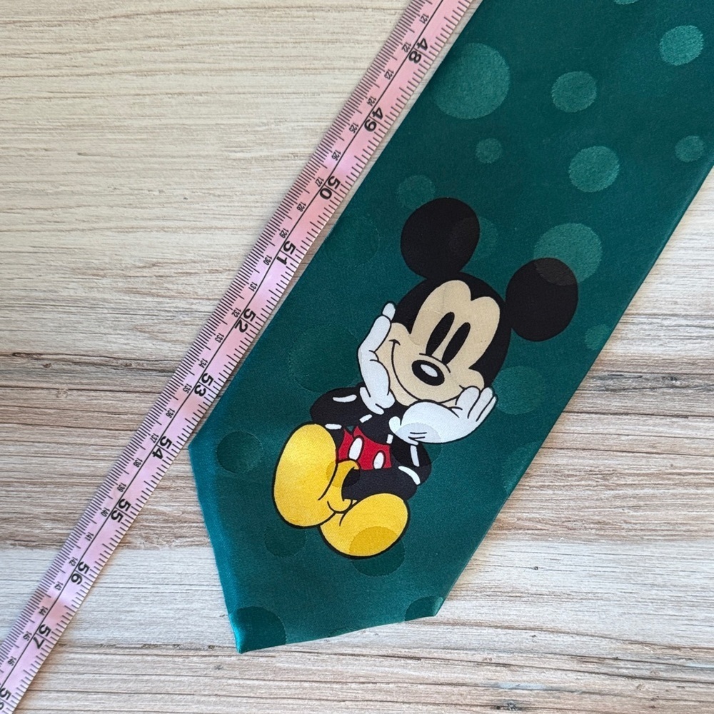 Vintage Mickey Mouse Unlimited Men’s Tie – Rudy Cervantes, Green, 56” - Picture 2 of 5